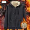 Men's Large Hooded Lambswool Cardigan: Warm, Thick, Loose-Fit Sweatshirt for Autumn and Winter Leisure Sports.