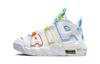 Air More Uptempo PS Противоскользящая амортизация Противоскользящая амортизация Средняя высота Детские баскетбольные кроссовки Белый FJ4625-100