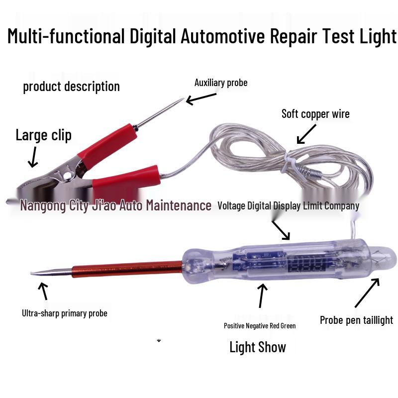 Powerful Dual-Color LED Electric Circuit Test Pen 12V/24V: Multifunctional Tool for Light and Circuit Detection.