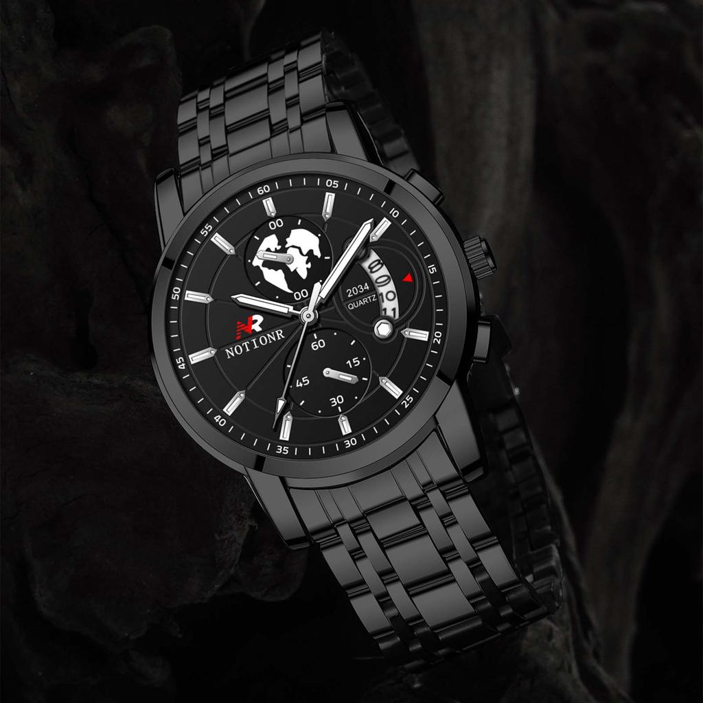 Men's Quartz Watch Classic Men's Business Watch Fashion Military Watch Analog Calendar Watch Casual Watch