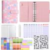 A6 Binder Notebook PU Leather Savings Book Creative Budget Binder  for Cash Budget Storage