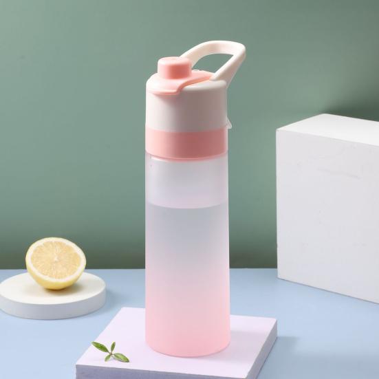 700ml Water Bottle Large-capacity BPA Free Spray Design Gradient Color Girls Outdoor Sport Fitness Water Cup Daily Use