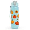 1PC Autumn Pumpkin Leaf Harvest Pattern 750ml Color Plastic Sports Water Bottle Leakproof Flip Straw Lid Suitable for Sports Office Home Use