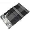 Winter Men's and Women's Thick Plaid Imitation Cashmere Scarf
