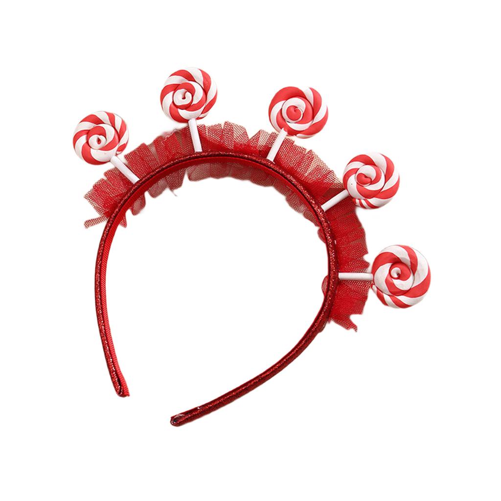 Handmade Lollipop Headband Candy Girls Cosplay Accessories Ruffle Candy Headdress Masquerade Halloween Cosplay Party