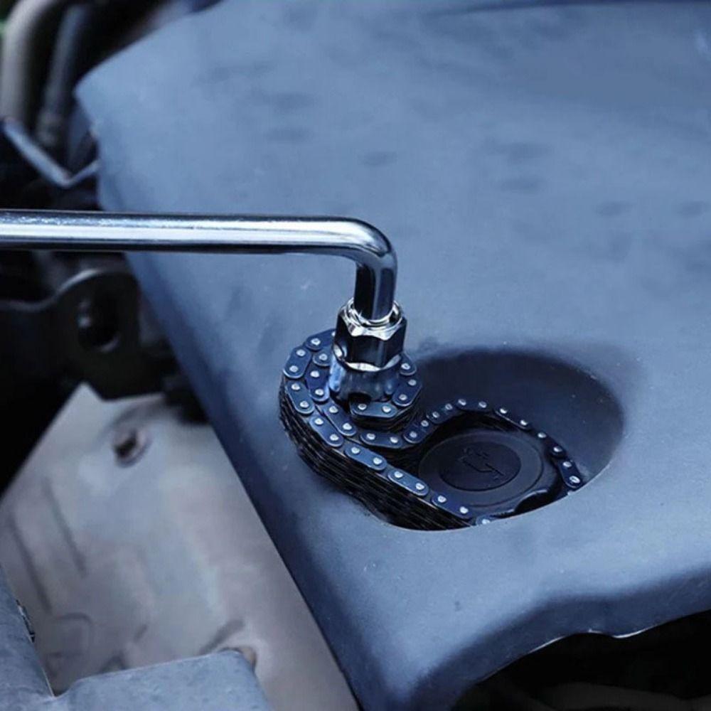 44/52 Joints Oil Filter Socket Wrench Heavy-duty Ratchet Chain Wrench Disassembly Tool