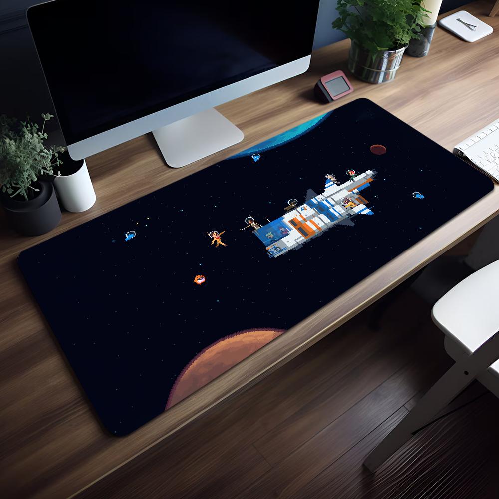 Космический корабль пиксельный астронавт UUniverse Коврик для мыши Нескользящий Утолщенный Большой Для письма Заблокированный край Офис Студент Игровой Подушка Коврик для мыши