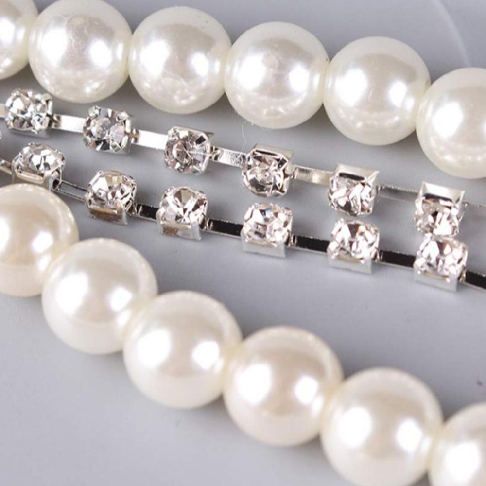 Эластичные регулируемые лямки Элегантные подтяжки Модные жемчужные подтяжки для женщин