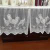 3 шт./набор Жаккардовое кружево DIY Европейская кофейная занавеска Белая вязаная кухонная полупрозрачная
