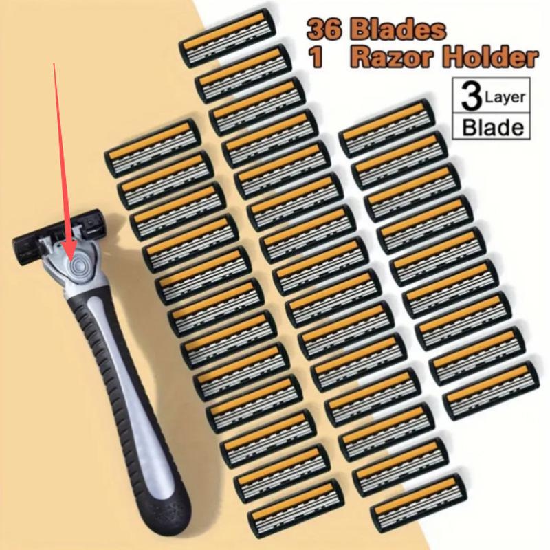 Triple-Blade Manual Razor with Ultra-Thin Blades for Men