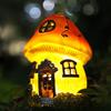 New Solar Light Mushroom House Shaped Light Outdoor Garden Waterproof Courtyard Light Lawn Luminous Decoration