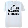 Life Begins At 15 Knots Special Tshirt Kitesurfing Kiteboarding Flysurfing Kite Top Quality Hip Hop Gift Idea T Shirt
