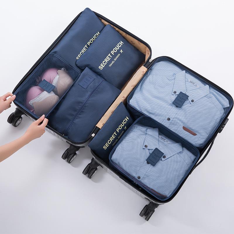 Travel Storage Bag Seven-Piece Set Clothes Sorting Organizer Bag Suitcase Clothing Packing Storage Bag