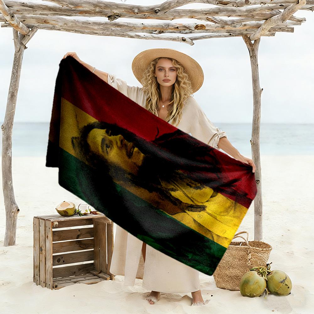 Bob Marley Beach Towel High Absorbency Quick-Dry Comfortable Lightweight Portable for Swimming,Beach,Camping, Travel, Beach Accessories,Gym