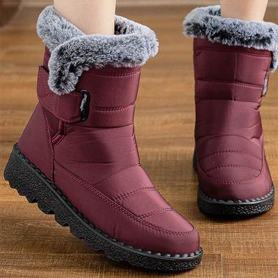 Сапоги на танкетке Зимние сапоги Женские Водонепроницаемые Снежные сапоги Мех Женская Боевая обувь Зимняя обувь Женские Средние Ботильоны