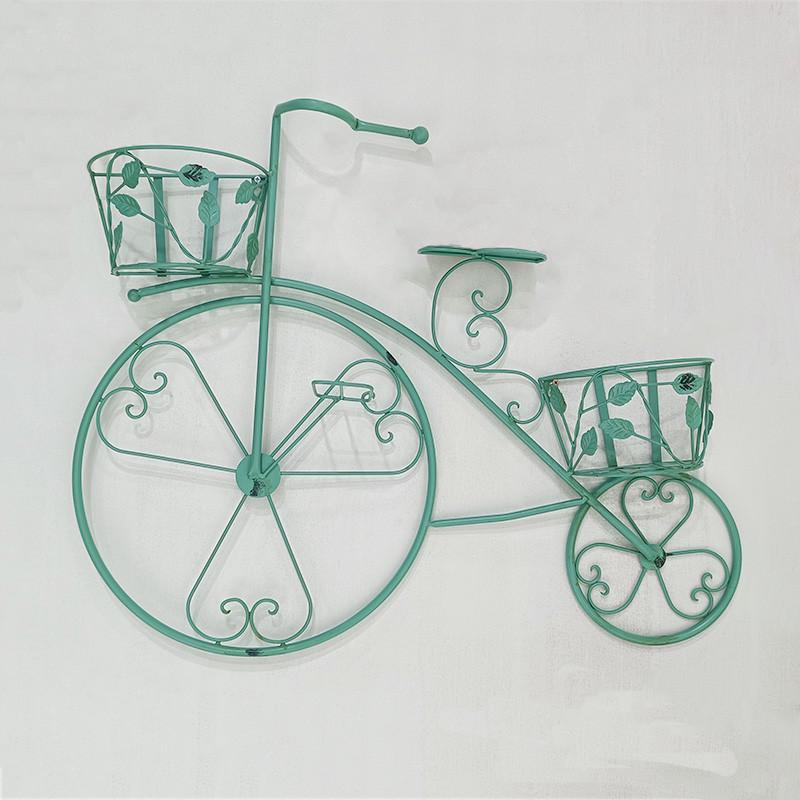 Elegant European Wrought Iron Multi-Layer Balcony & Garden Bicycle Plant Stand