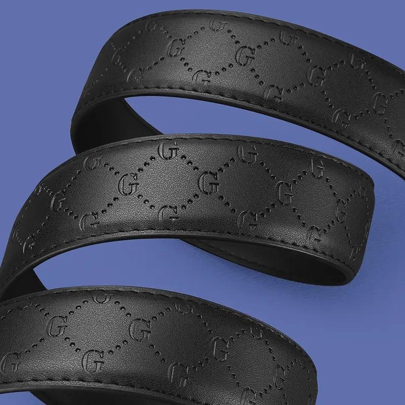 Мужской ремень с автоматической пряжкой, отделка кромки и окантовка, кожаный ремень высокого качества для бизнеса и отдыха