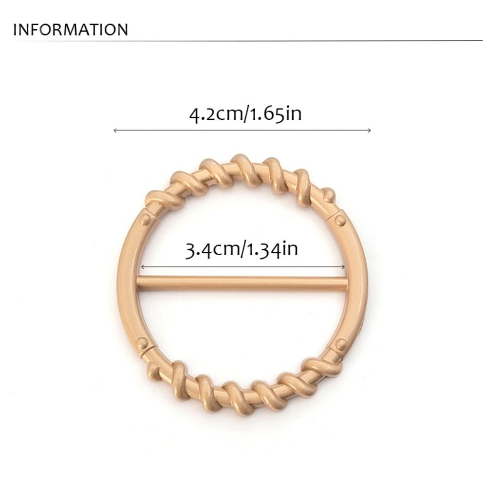 Hijab Scarf Clip Clothing Corner Knotted Buckles Round Metal Scarf Buckle Girls