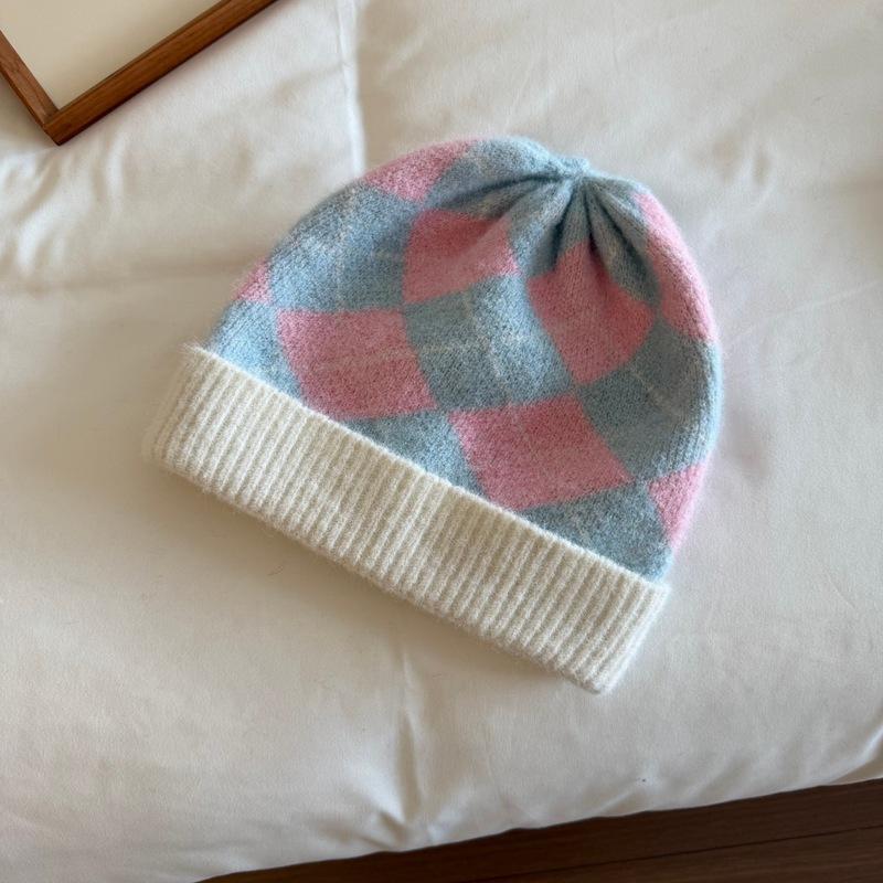 Women's Knit Beanie - Autumn Winter Hats Women Men Face Slimming Ear Casual Shopping Warm Knitted Cap