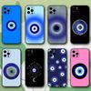 Турецкий Счастливый Синий Глаз Зла Чехол для Телефона Для iPhone 15,14,13,12,11,Pro,X,XS,Max,XR,Plus,Mini Мягкий Черный Чехол