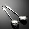 304 Stainless Steel Male Spoon Colander Tip Handle Hanging Empty Household Cooking Spoon Hotel Buffet Extended Spoon