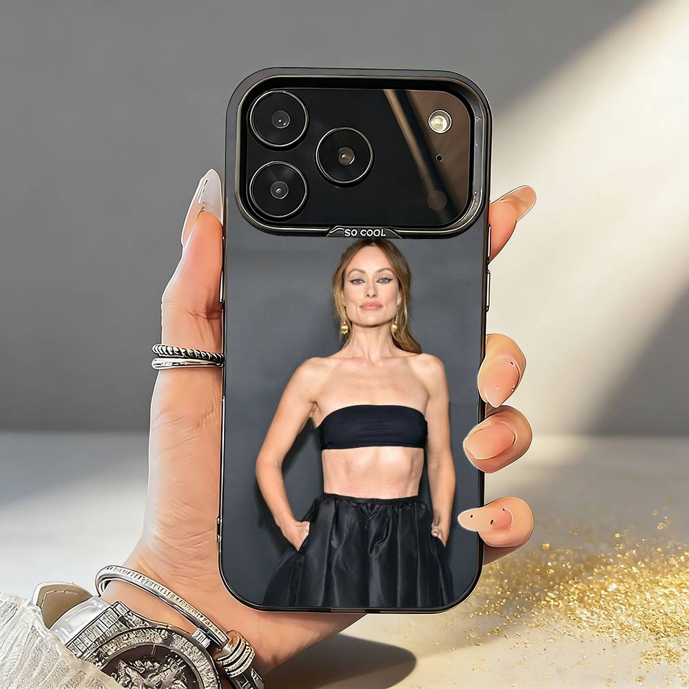 Очаровательный чехол для телефона с Оливией Уайлд для iPhone17,16,15,14,13,12,11,Pro,MAX Серый Матовый Силиконовый Черный Чехол