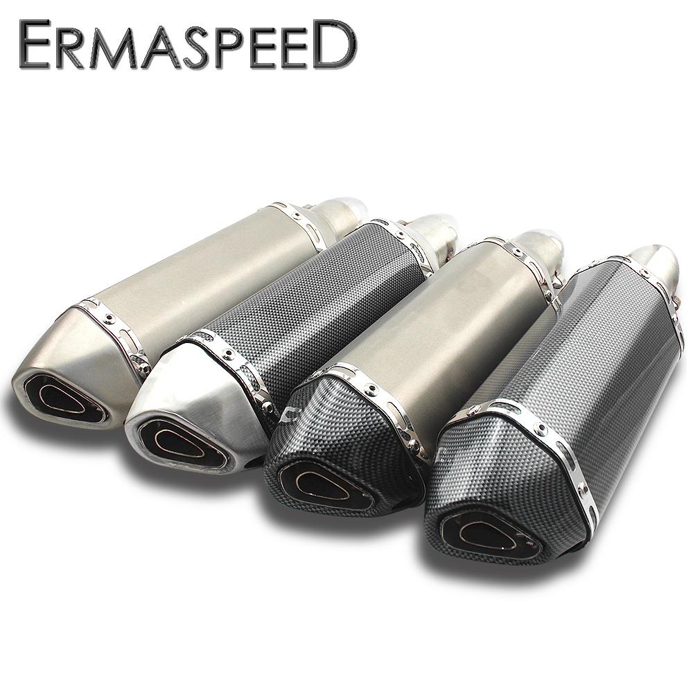 Выхлопная труба мотоцикла 51 мм, универсальный глушитель, выхлопная труба для мотокросса для велосипеда, мотокросса, скутера, гоночного мотоцикла