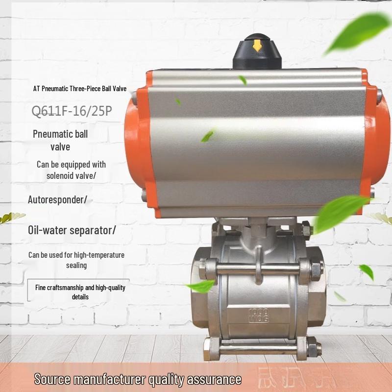 DN80 3-Inch 304 Stainless Steel Pneumatic Ball Valve