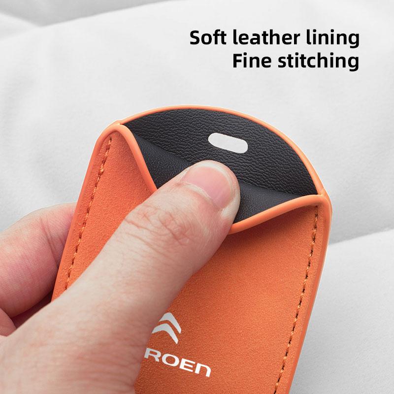 AJFJ2 Suede Car Key Card Cover Keychain Car Key Accessories For Citroen Picasso Jumper Cactus Saxo C6 2CV VTS DS3 DS4 DS5 Xsara Grand