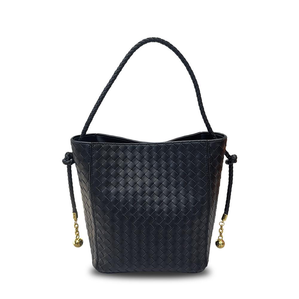 / Cross Border Новая одноплечевая повседневная сумка-ведро с узлом в виде маленького золотого шара Большая вместительная сумка для женщин