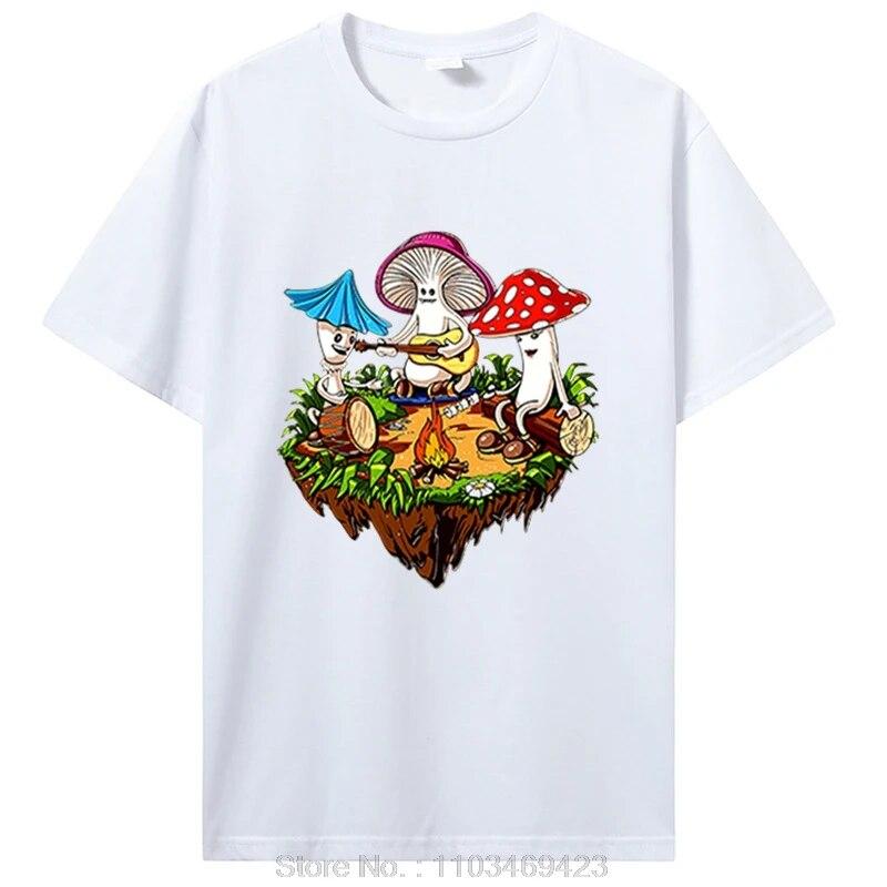 Хиппи Футболка с волшебным грибом, забавные футболки с рисунком, уличная одежда, футболки унисекс 90-х годов, хлопковая футболка унисекс в стиле хиппи, одежда