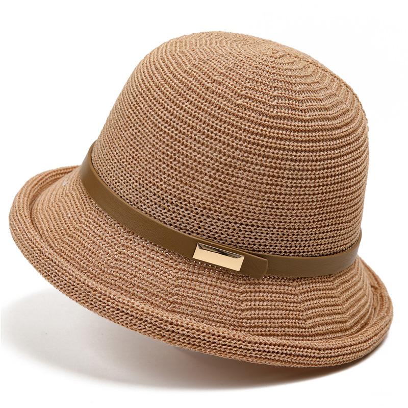 Летняя защита от солнца с тонким куполом, рыбацкая шляпа, модные и универсальные солнцезащитные пляжные шляпы для женщин