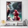 Disney Алмазная живопись Русалочка Иллюстрация 5D DIY Полный круг Алмазная мозаика Мультяшная Вышивка Арт Картина Домашний Декор