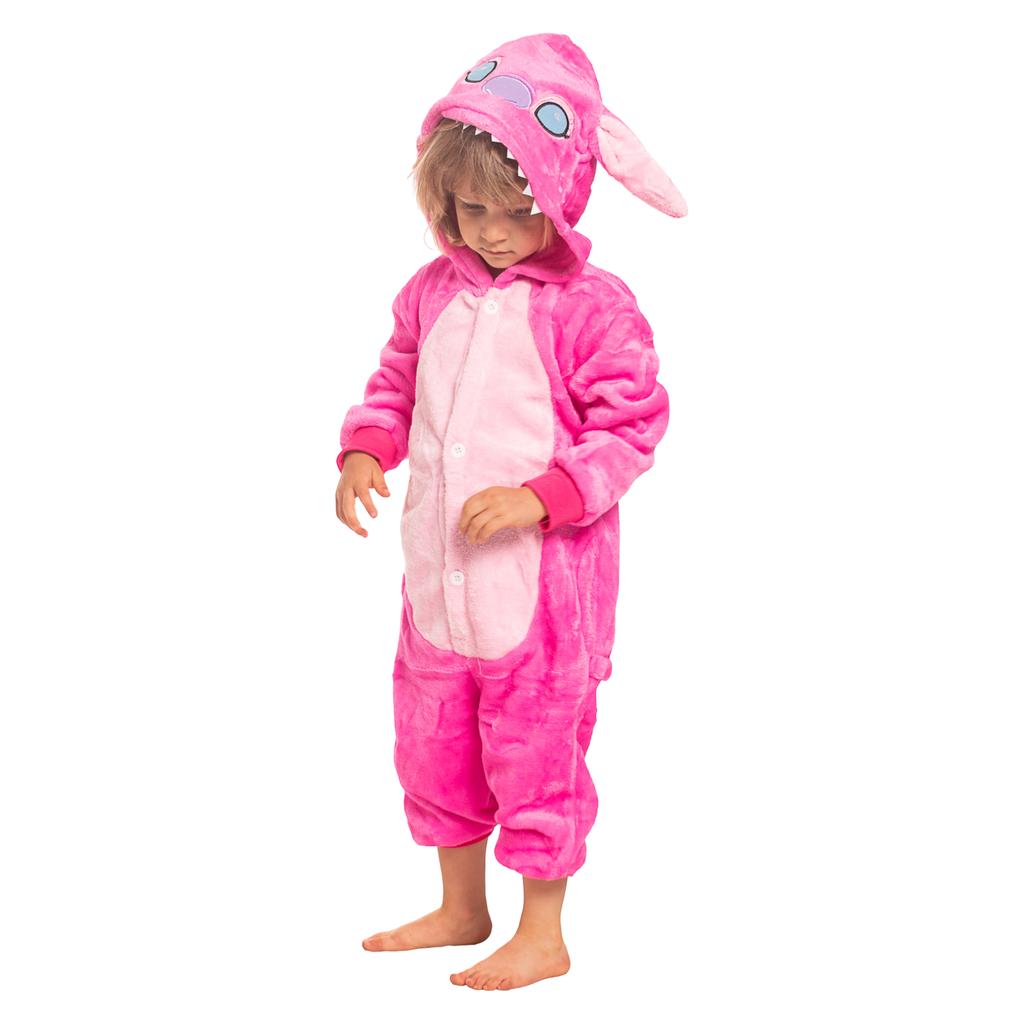 Piżama dla dzieci dziecięca kigurumi onesie kostium stich różowy 115-125 cm