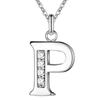 Hip-Hop Diamond Initial Necklace - Stylish 26-Letter Pendant for Men and Women
