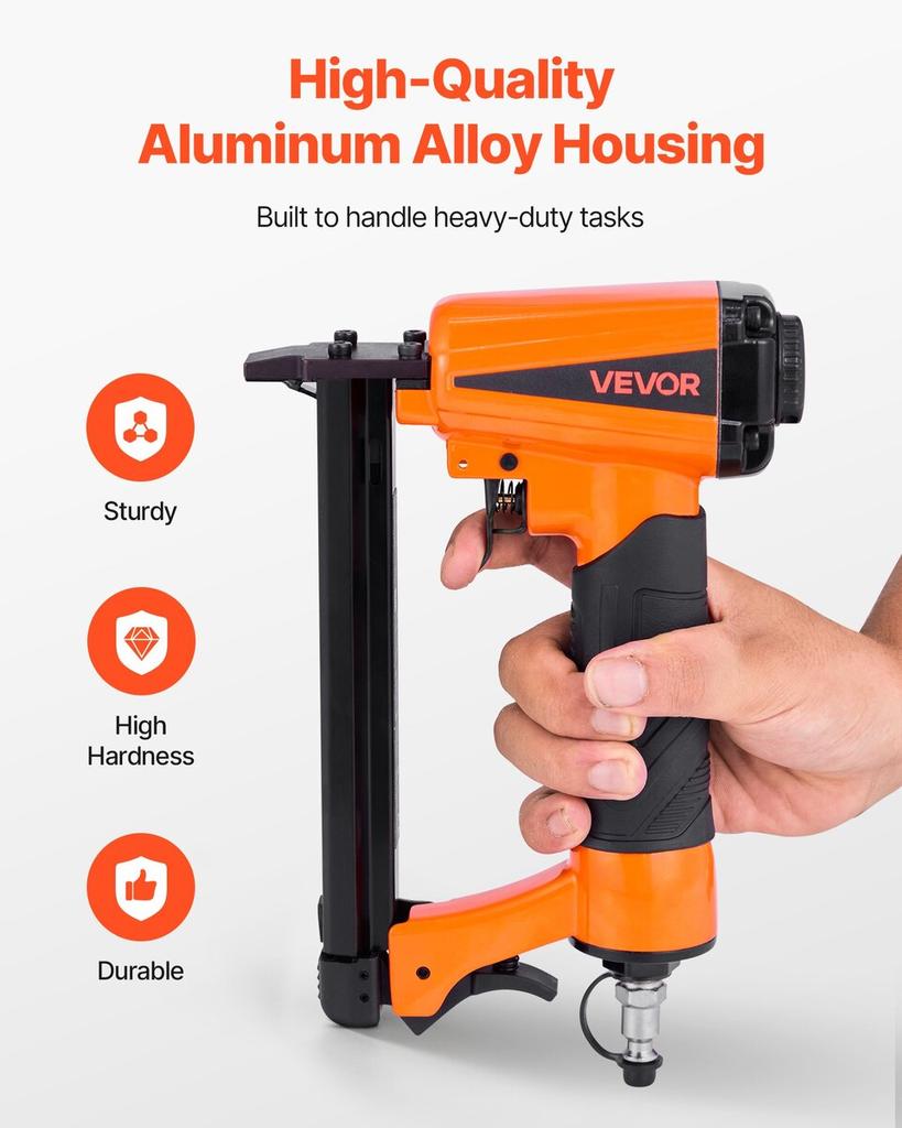 Pneumatic Staple Gun, 21 Gauge Pneumatic Upholstery Stapler for 80 Series 12.8mm Crown 6mm-16mm Length Staples, 70-110 PSI Air Staple Gun for