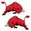 Car Sticker Red Bull Car Sticker Angry Bull Car Sticker Reflective Personality Bull Sticker Red Spanish Bull Sticker