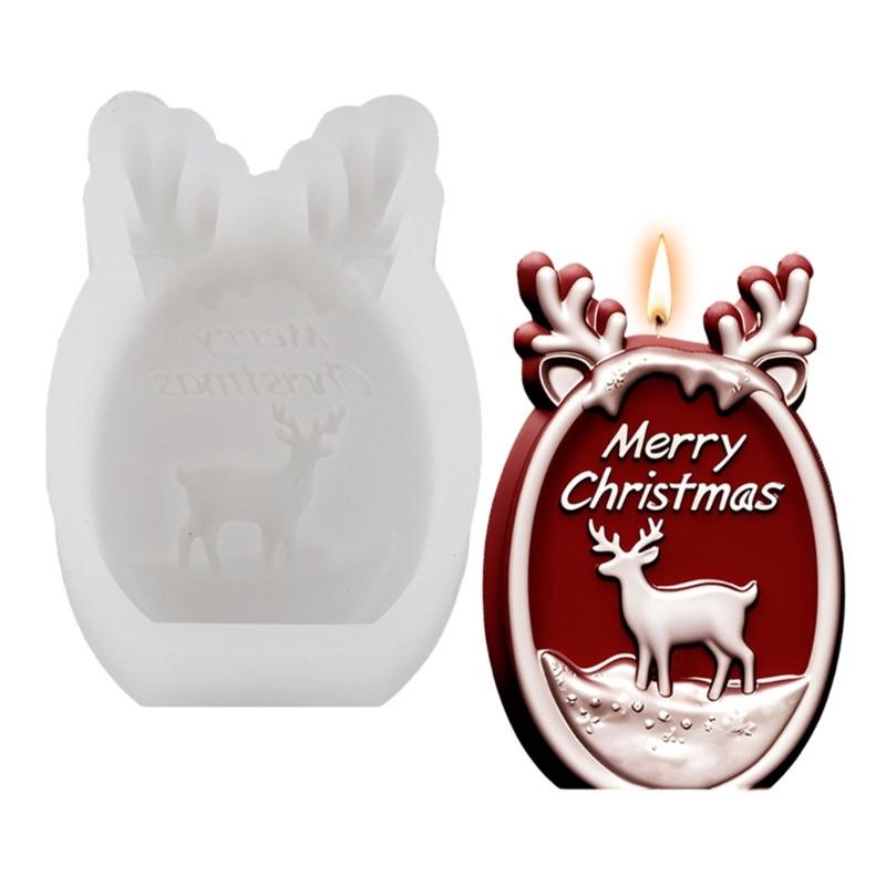 Reindeer Shaped Silicone Candle Mold For Handmade Candle Soap Epoxy Resin Project Christmas Present Home Decoration