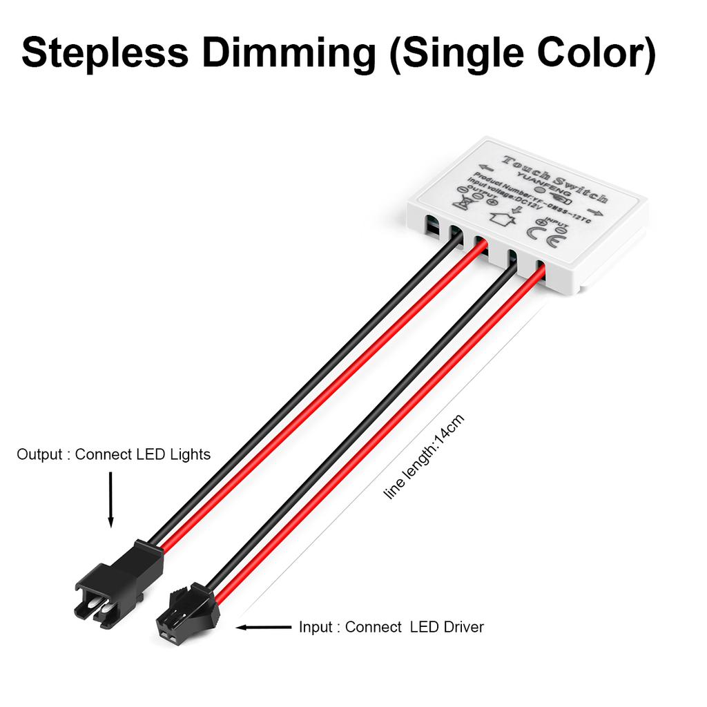 12 В 5 А зеркало для макияжа в ванной комнате светодиодный сенсорный диммерный переключатель емкостный CCT с регулируемой яркостью для туалетного столика подсветка зеркала