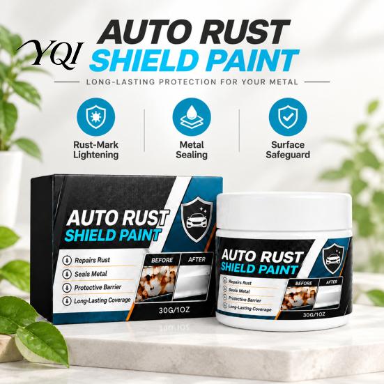 High Viscosity Metal Repair Paste 1/2Pcs Car Rust Shield Kit, Auto Protection Kit with Brush, Long-Lasting Coverage for Chassis, Wheel Arches