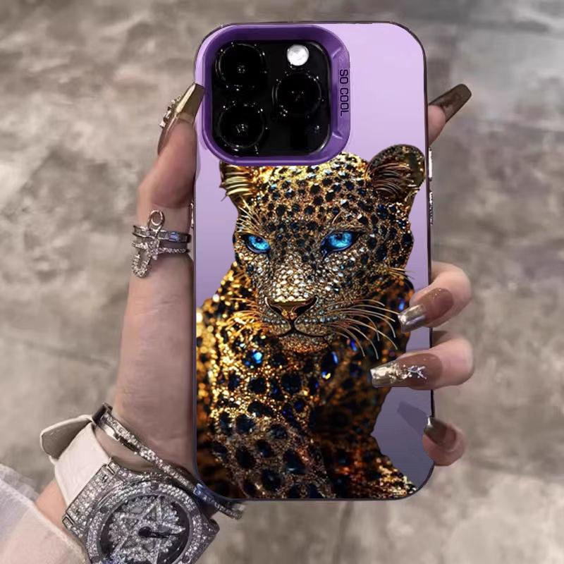 Крутой чехол с леопардом и черной пантерой для iPhone 17Air 16 15 14 13 12 11 Pro Max Plus, животный узор, роскошный, ударопрочный, жесткий чехол