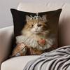 Ренессанс Королевский Кот Забавная Наволочка Против пылевых клещей Невидимая молния Диван-кровать