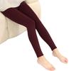 Зимние женские бархатные теплые леггинсы с высокой талией, однотонные, удобные, сохраняющие тепло, эластичные леггинсы