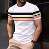 Summer Round Neck 3D Print Top Fashionable Casual Short Sleeved Men's T-shirts