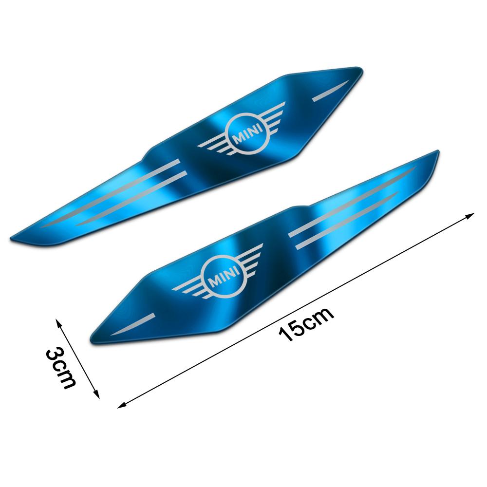 VRT4 2Pcs For MINI Cooper JCW WORKS R55 R56 F55 F56 R57 R58 R59 Metal Car Door Body Side Fender Sticker Emblem Decor Auto Accessories