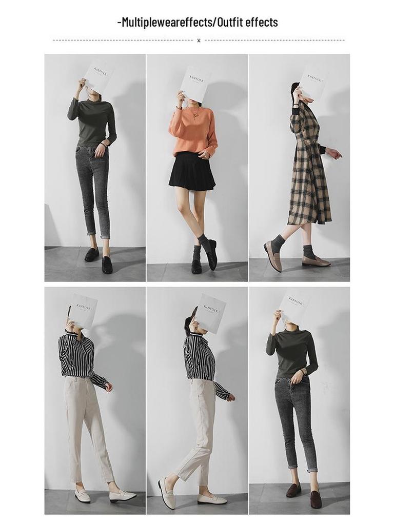 2025 Spring Women's British Style Retro Leather Flats - Plus Size Available