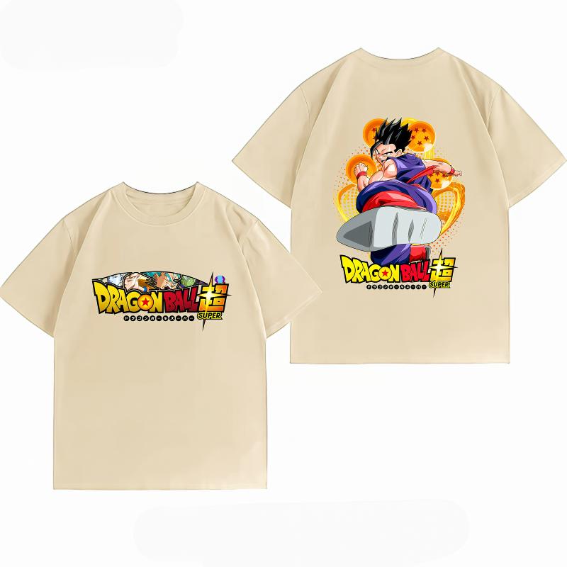 Unisexs Clothing 100 Cotton Summer TShirt Dragon Ball Super Gohan Print Anime Streetwear Casual Short Sleeve Tops