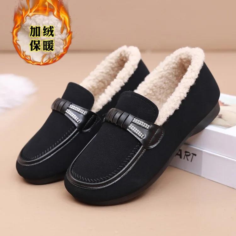 Женские туфли на плоской подошве в стиле ретро, белые женские мокасины с мягкой подошвой, нескользящие, женские повседневные теплые хлопковые туфли Zapatillas Mujer