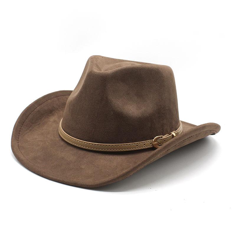 Minority Suede Hat Belt Men's Women's Couple Hat Western Cowboy Top Hat