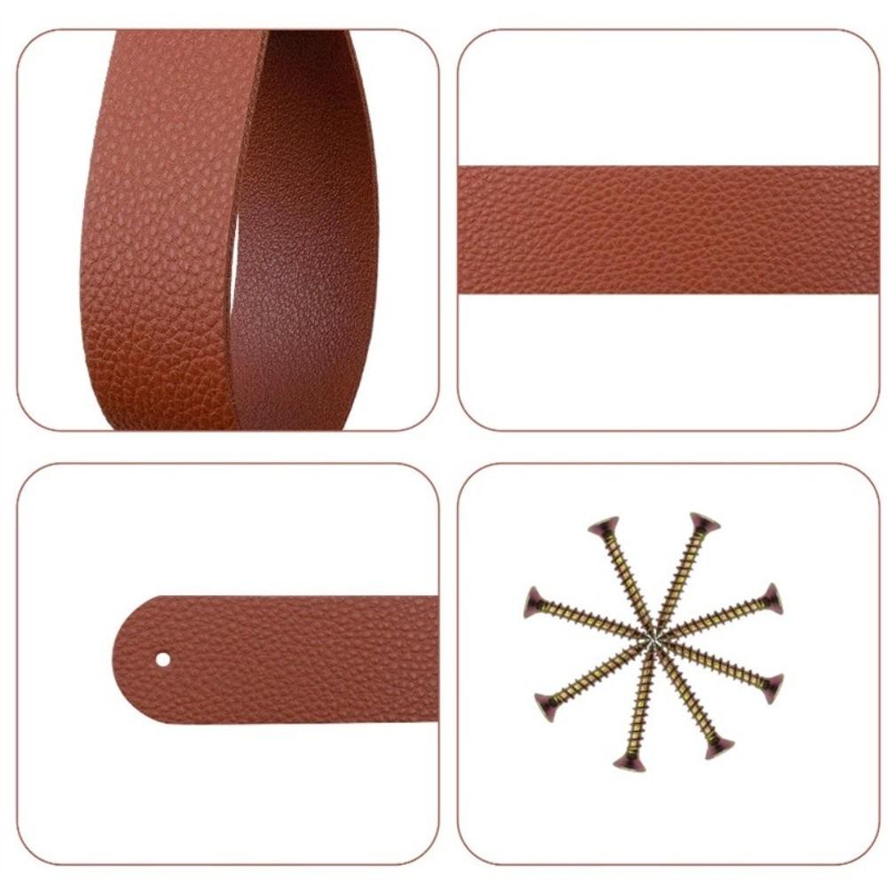 4PCS PU Leather Leather Curtain Brackets Wall Mounted Strap Hooks Kitchen Decor